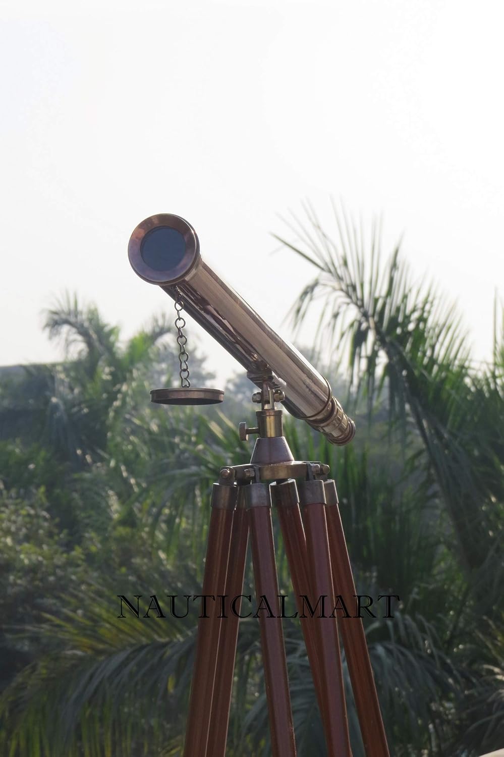Nautical Antique Brass Harbor Master Floor Standing Telescope 60" - Nautical Decor - Nautical Home Decoration