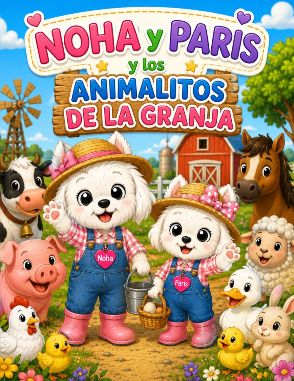 Noha y Paris y los animalitos de la granja: Colorea animalitos de la granja con Noha y Paris (COLOREA CON NOHA Y PARIS)