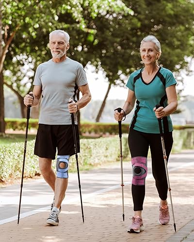 Miniatura 6 de ABYON Rodillera para mujeres y hombres, desgarro de menisco, ligamento cruzado anterior, artritis, soporte de rodilla con estabilizadores laterales