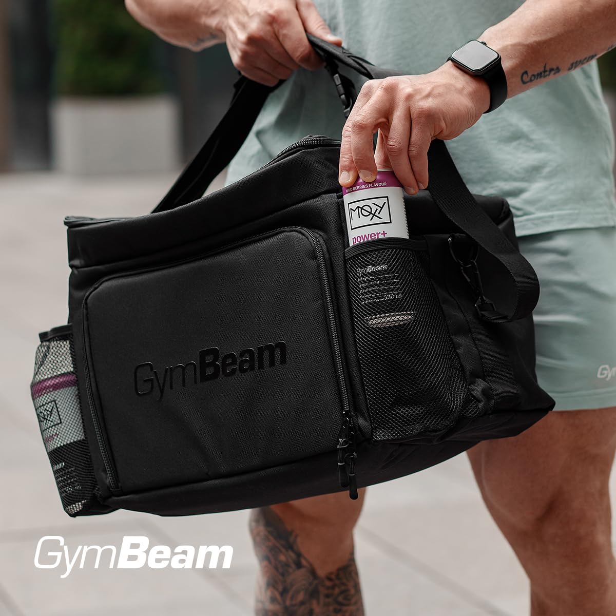 GymBeam Fit Prep Food Bag + 6 Contenitori, Borsa Frigo Piccola da 27,5 Litri, Porta Pranzo Termico, Borsa Termica Piccola per la Preparazione dei Pasti, Sicura e Pratica per i Tuoi Pasti Giornalieri