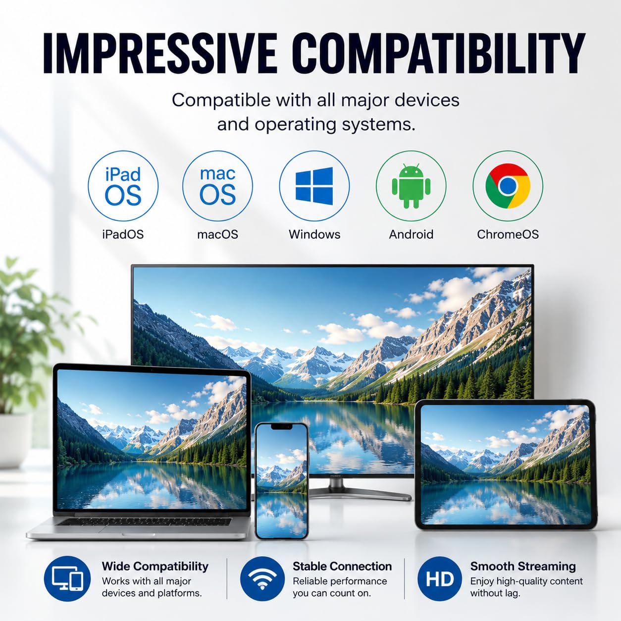 EZCast Pocket Prime HDMI sans fil 1 émetteur 2 récepteurs Wi-Fi 5 GHz 80 m 1080p