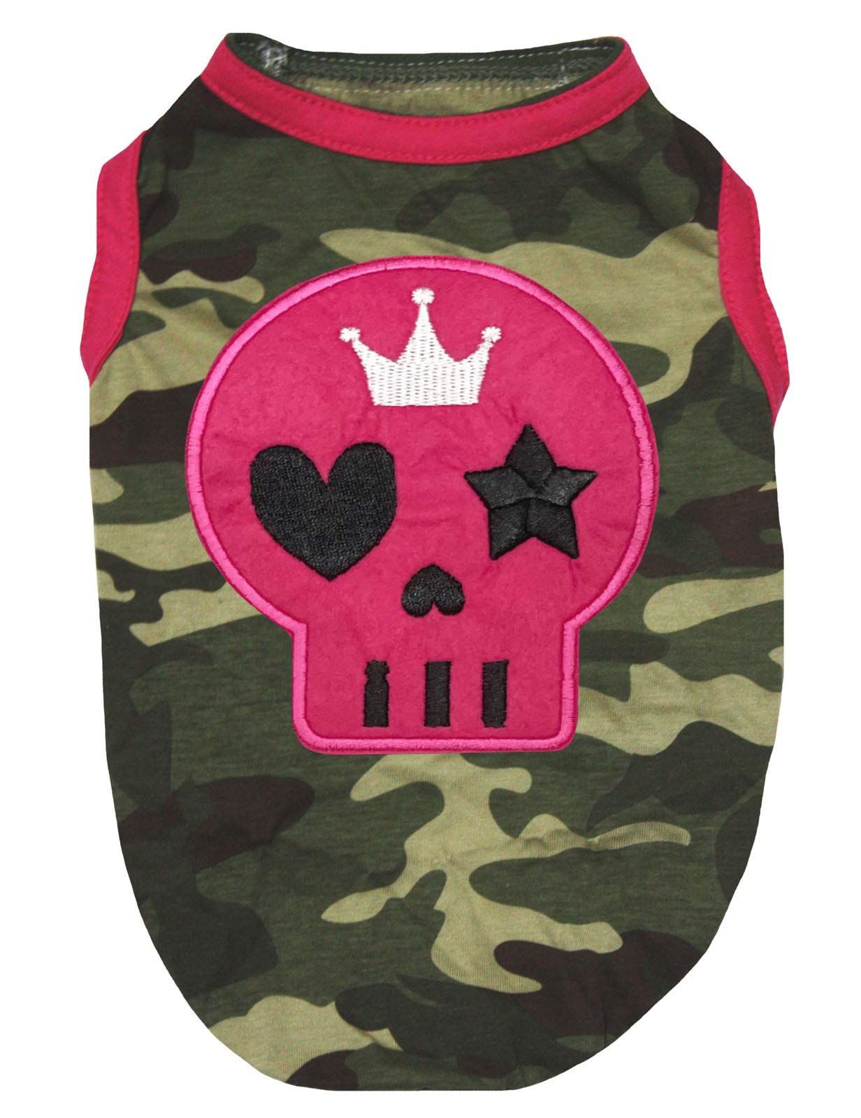 Chemise pour chien XXL rose tête de mort : vêtement Doggie Style Store