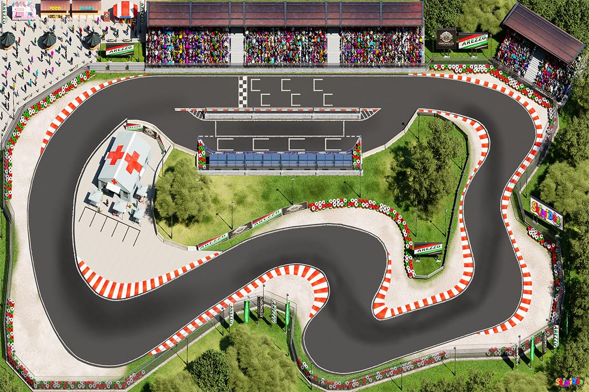 tappeto stradale per bambini, ideale per giocare con auto. Tappeto antiscivolo per cameretta con circuito Race Track in stile Formula 1. 180 × 120 cm