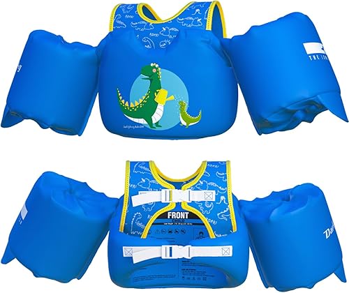 Toddler Floaties, Swim Vest for Boys and Girls Age 2-6 Years Old, 30-50 Pounds Children Water Wings Arm Floaties in PuddleSeaPoolBeach