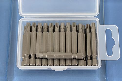 Miniatura 2 de Juego de 25 puntas de destornillador de cabeza de estrella Torx T27, acero S2 de 6 puntos T-27 de 2 pulgadas