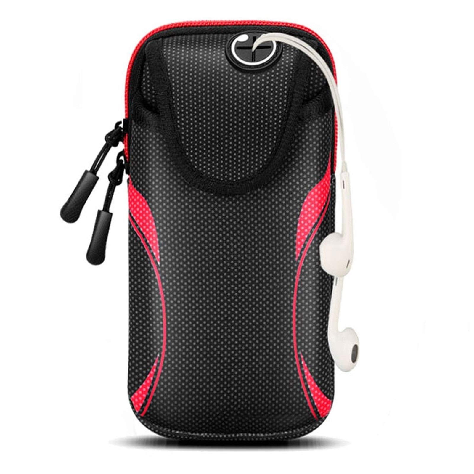 Sport-Armband/Running Mobile-Arm-Beutel/Kompatibel mit iPhone X / 8/06.07 / Plus, Samsung Galaxy S9 / S8 / S7 / S6 / Rand/Plus (Color : Red)