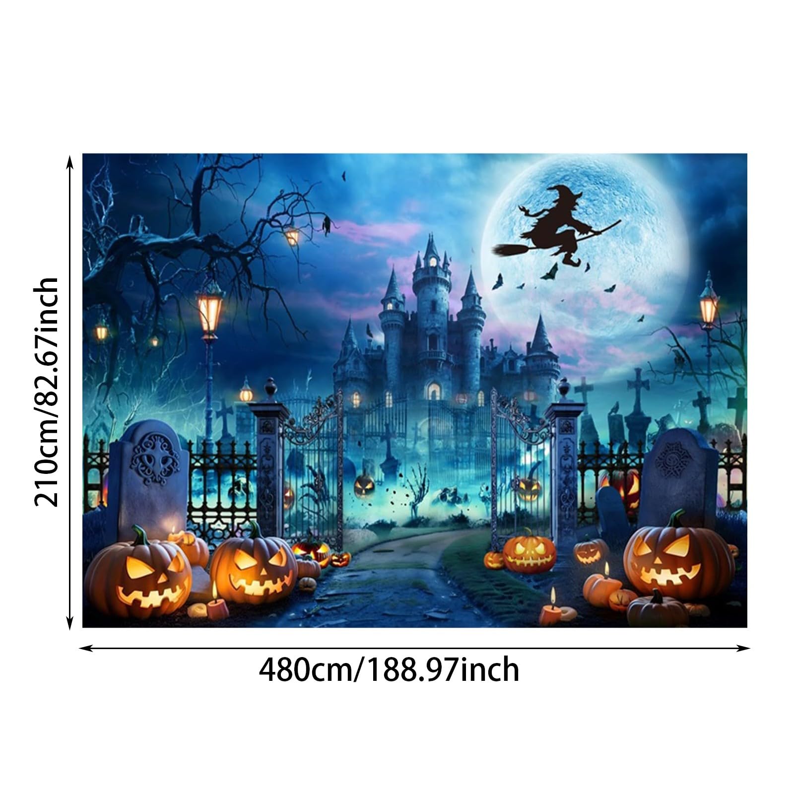 Cartel de graduación de Halloween para garaje, letrero grande para exteriores, adorno de fiesta de temporada para el hogar, patio, vinilo resistente, fácil de colgar, saludar truco o tratadores