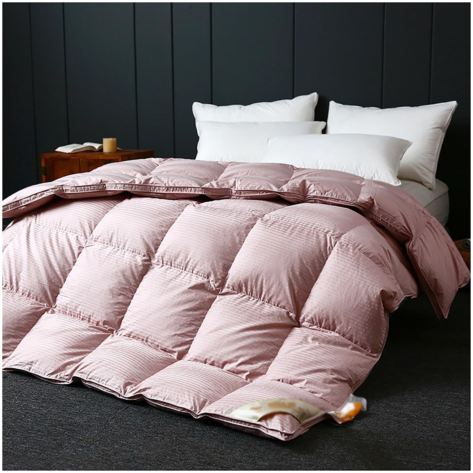 Edredón nórdico plumón de ganso cama 135/140 cm rosa 220x240cm