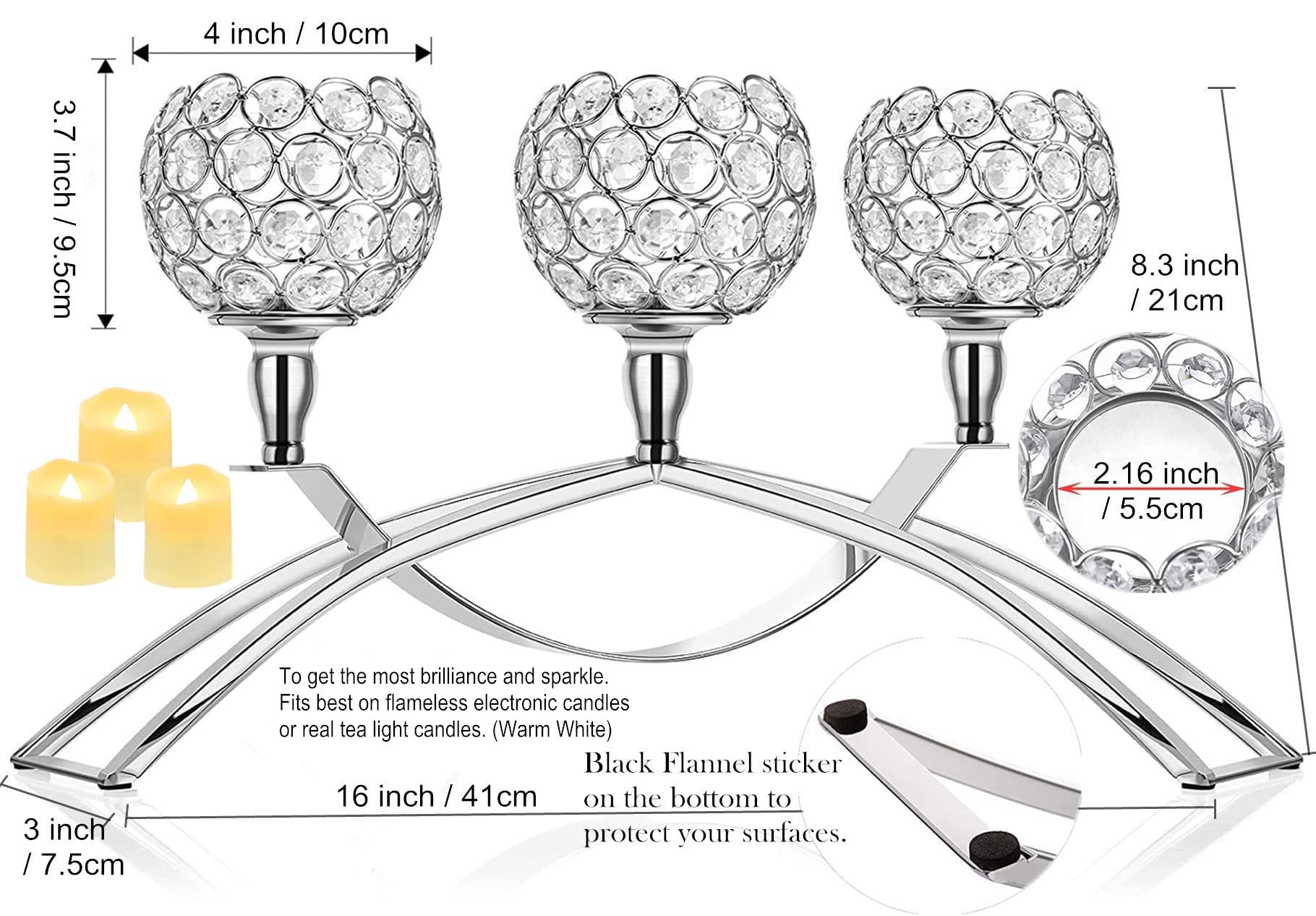 Candle Holder For 3 Wick Candlenull