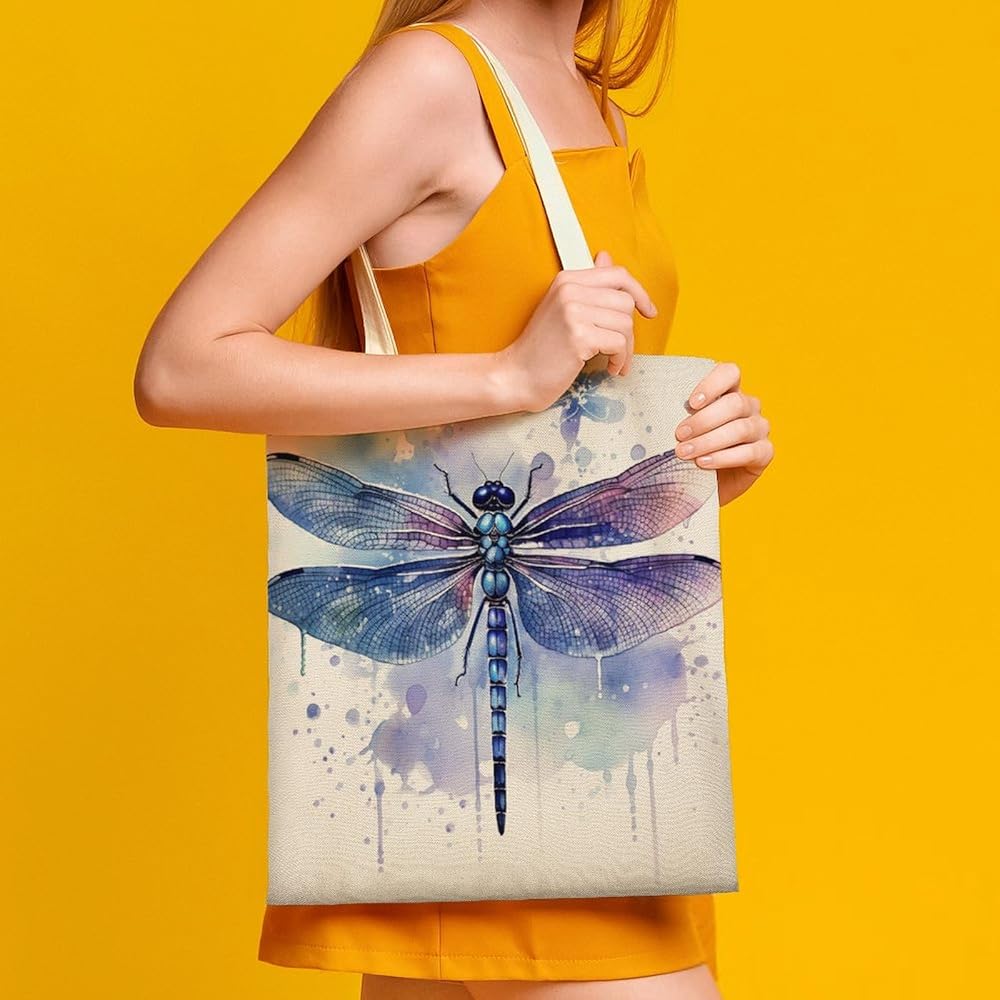 COZYhome - Bolso De Lona Grande, Diseño De Crisantemo, Para Mujer, Para