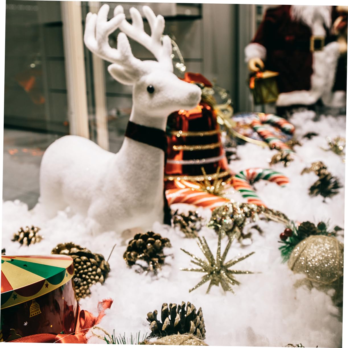 MAGICLULU 2 Blätter Weihnachten Schnee Szene Baumwolle Decke Rolle Hochleistungs Weihnachten Schnee Matte Für Dekorationen