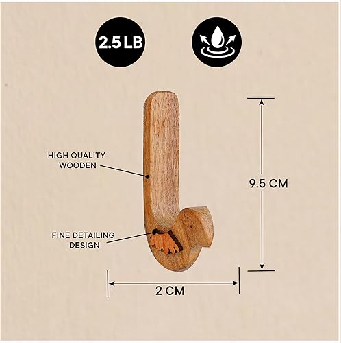 Miniatura 2 de Indian Shelf 3 ganchos, 6 tiras de lindo pájaro decorativo adhesivo ganchos de pared para colgar ganchos de pared de madera únicos sin daños