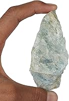 Vista 2 de GEMHUB 639.15 CT Cristal natural grande Reiki Chakra Aqua Sky Aquamarine Piedra preciosa suelta para caída, meditación y curación de cristal de Reiki