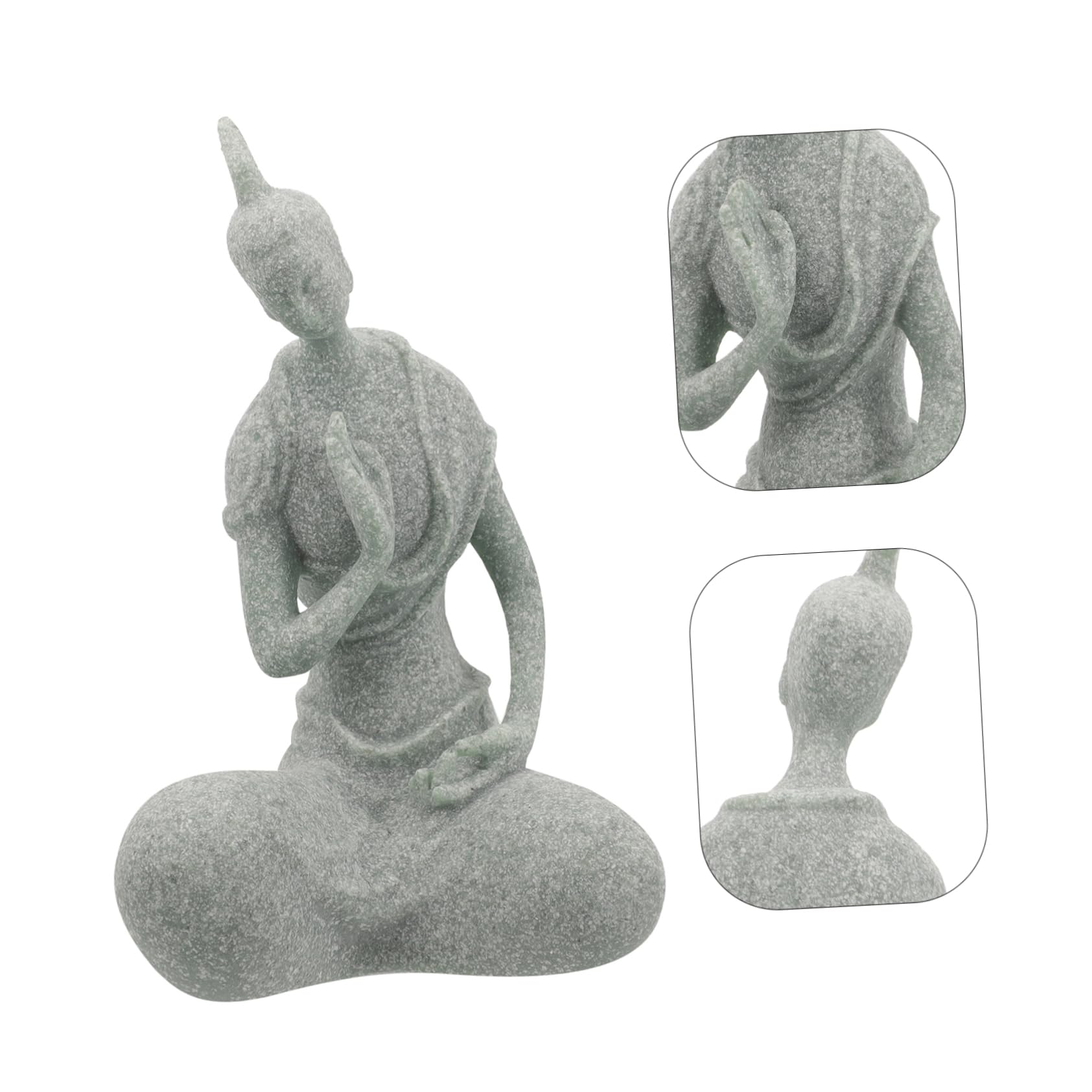 Kisangel 4 Piezas Estatua De Buda Paisajismo del Tanque De Peces Luz del Acuario Decoración Costera Plantas De Acuario Accesorios para Peceras Aire Decoraciones De Acuario Arenisca Verde