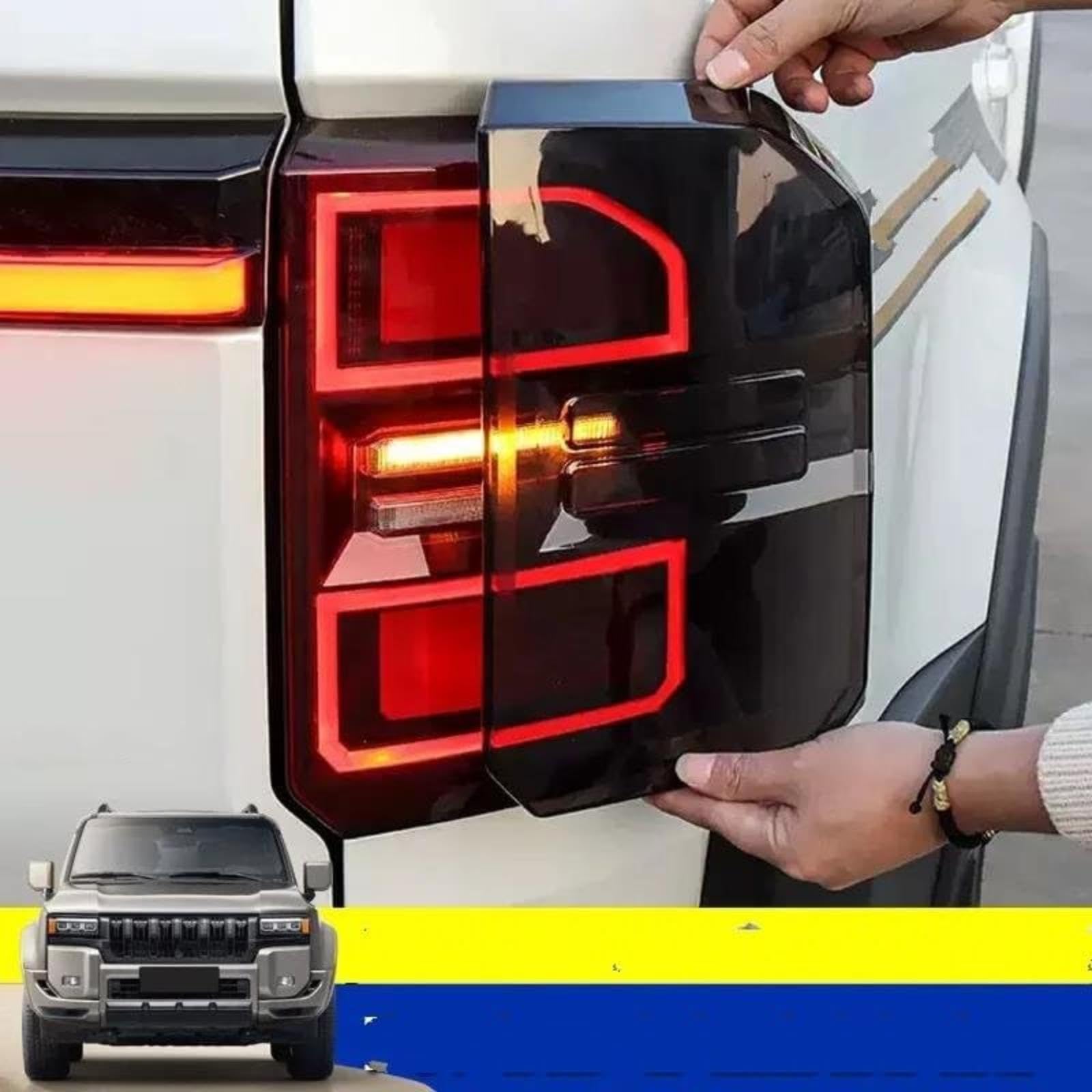 Osłona światła tylnego, dla TOYOTA, dla Land Cruiser 250, dla Prado Lc250 2024 2025 czarna osłona i tylne osłony hamulców Osłona tylnej lampy auta