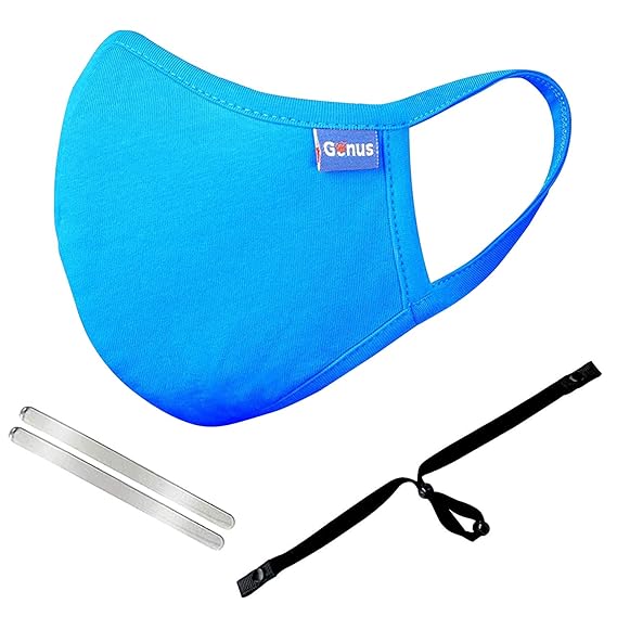 Genus Apparels Reusable Masks, G99 Swiss Technology 5 Layer Cotton Face Mask, Washable Face Mask for Men, Women & Kids