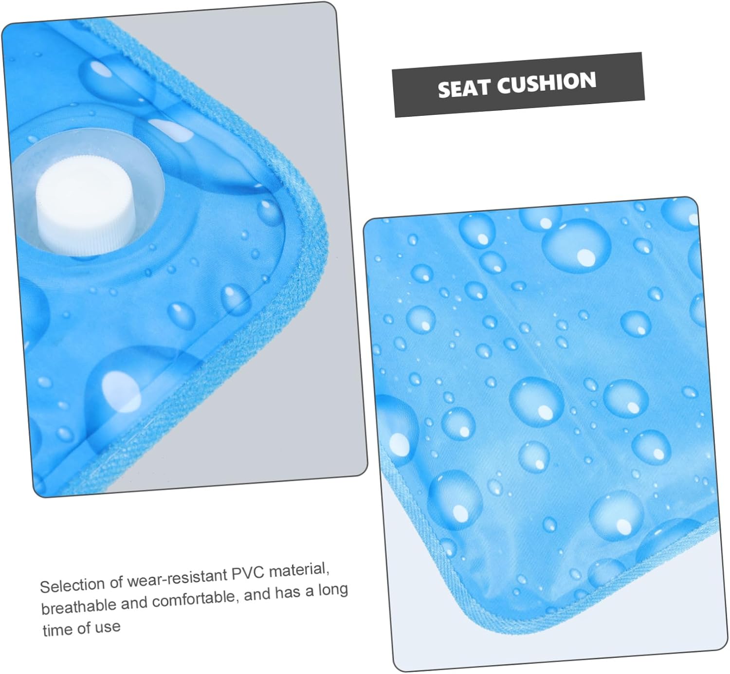 Yardwe Cooling Fishing Seat Cushion Breathable Summer Pad for Boats Car and Office Use Ergonomic Anti-Skid Design for Comfort and Long Sitting Sessions Blue Water Droplet