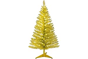 4ft Lighted Gold Artificial Christmas Tree