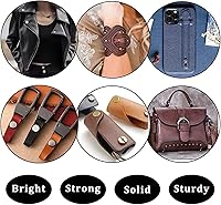 Vista 2 de 90 Juego de Tornillos de Cobre Chicago para Cuero, Juego Variado, 6 Tamaños de Remaches de Tornillo para Cuero para Artesanía de Cuero DIY