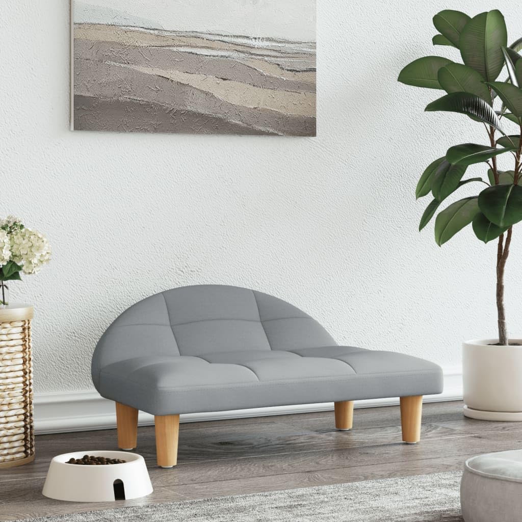 Homgoday Łóżko dla psa z tkaniny jasnoszare 70 x 52 x 30 cm, legowisko dla psa dla zwierząt domowych i kota struktura łóżka dla psów produkt dla zwierząt domowych i zwierząt