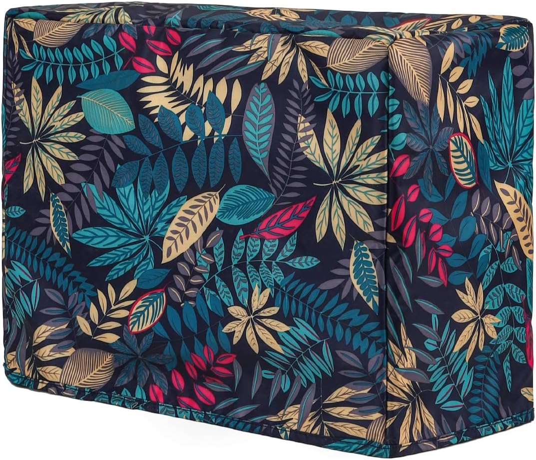 Sewing Machine Dust Cover, 17.3 x 13 x 7.5 inches, Compatible with Standard Singer Brother Janome Machines (leaf print, 17.3 x 13 x 7.5 inches)
