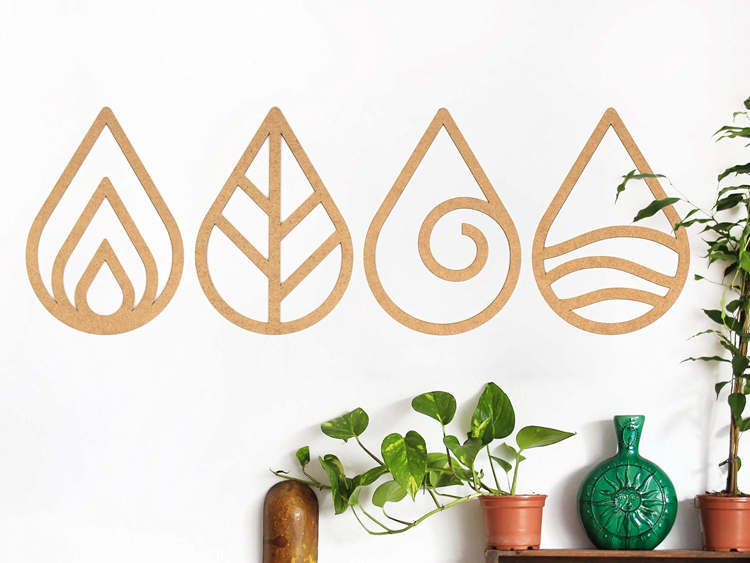 CONTRAXT Elements Decoration Modern Wooden Mandala Boho Vintage Wall