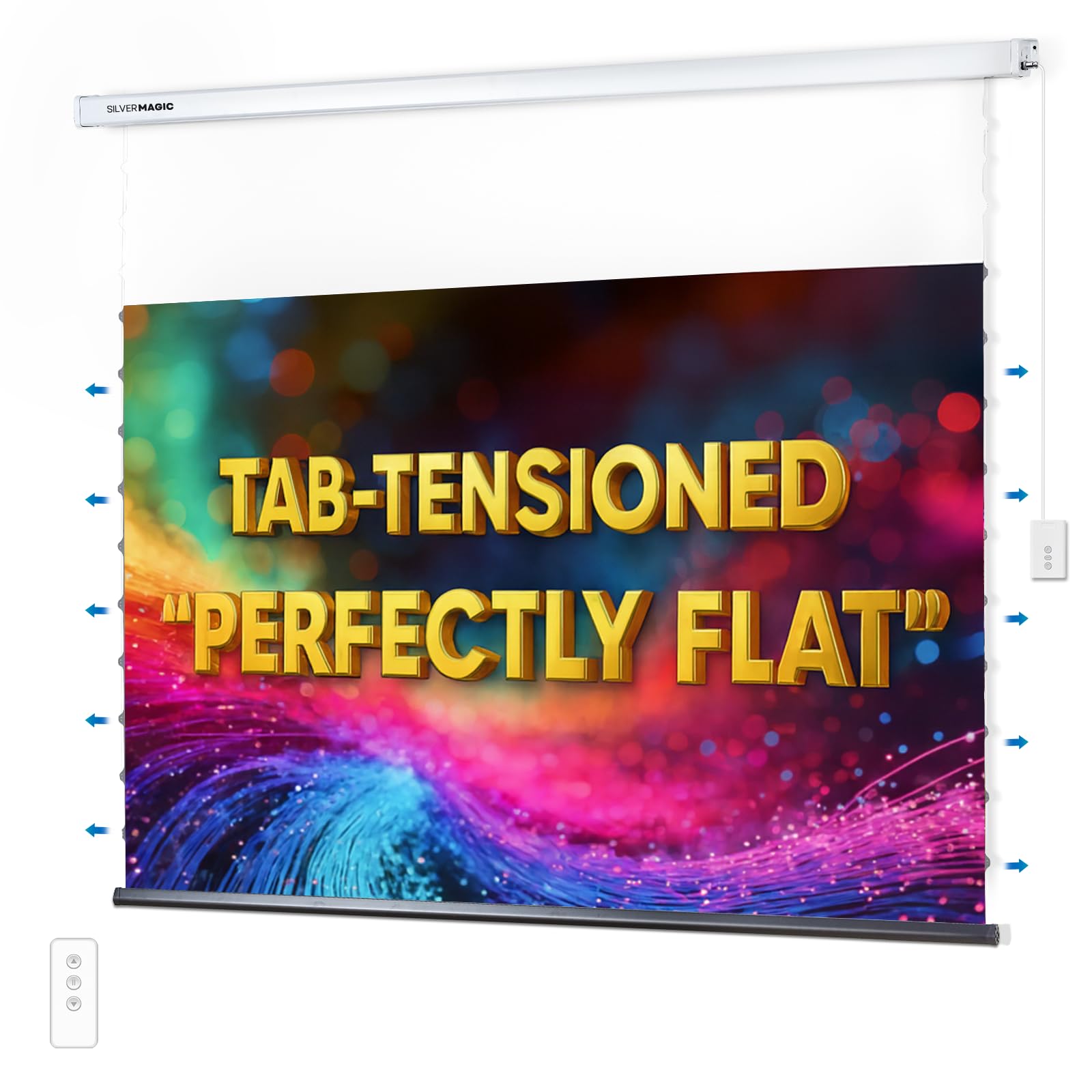 SilverMagic 120 Tab-Tensioned Motorized ALR Screen
