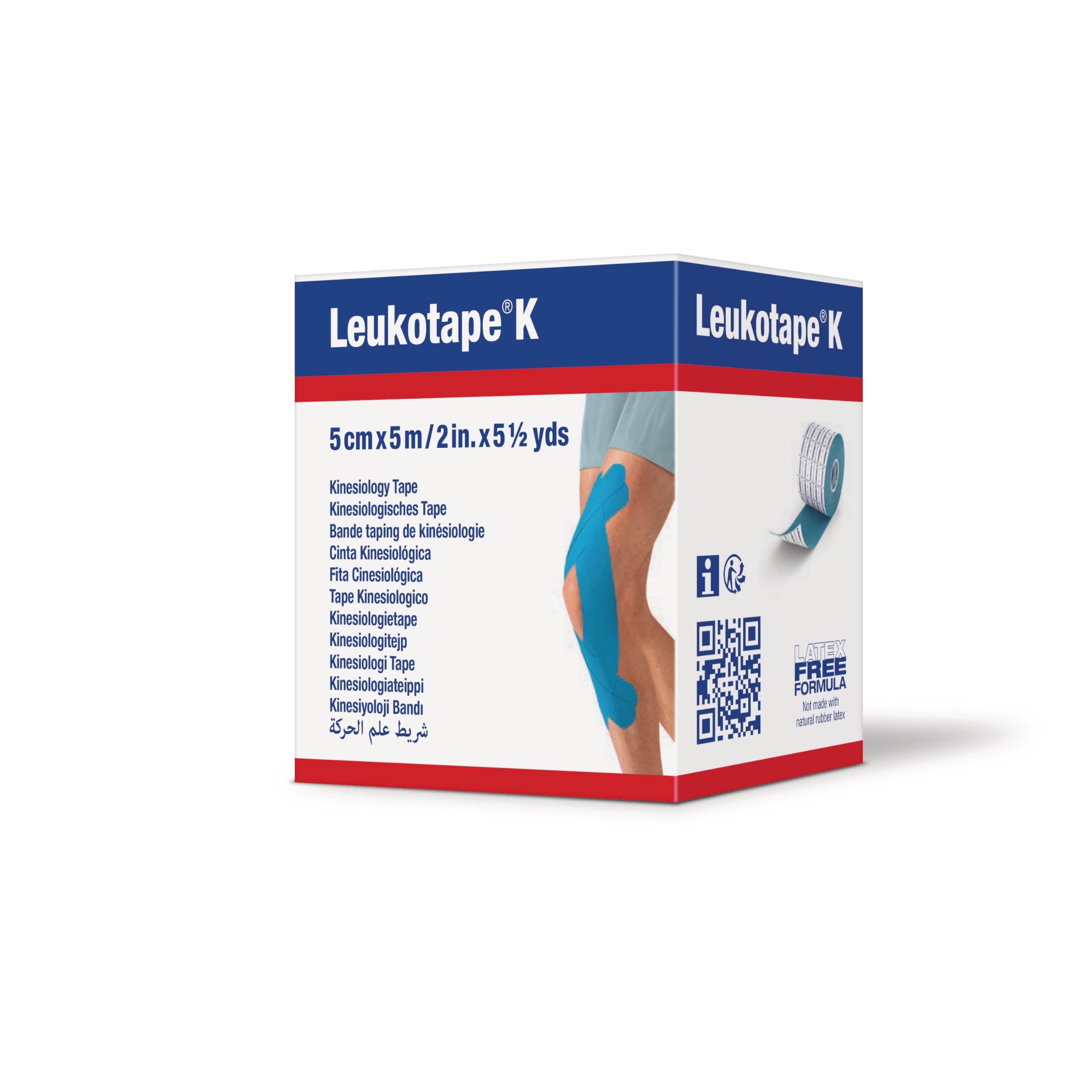 Leukotape K taśma klejąca do tapingu nerwowo-mięśniowego 5 cm Jasnoniebieska - opakowanie 1 szt