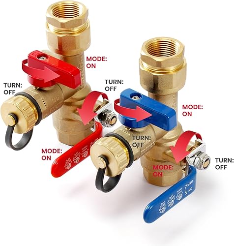 Miniatura 5 de GASLAND Kit de válvula de servicio de calentador de agua sin tanque de 34 pulgadas, con válvula de alivio de presión, válvulas aisladoras de