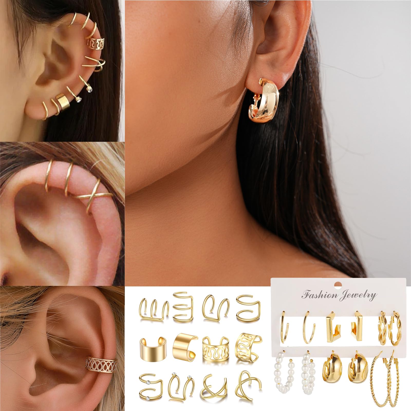 73PCS Schmucksets für Damen, Schmuckset Gold, Modeschmuck Schmuckset, Schmuck Set für Geschenke Geburtstags Valentinstag