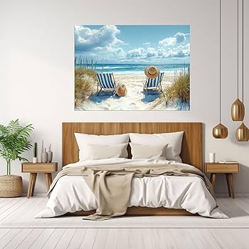 手書き作品 サイレントビーチ 額付 絵画 インテリア Amazon.co.jp: SHYAMIC 海絵 アート海 自然風景, 静かなビーチ