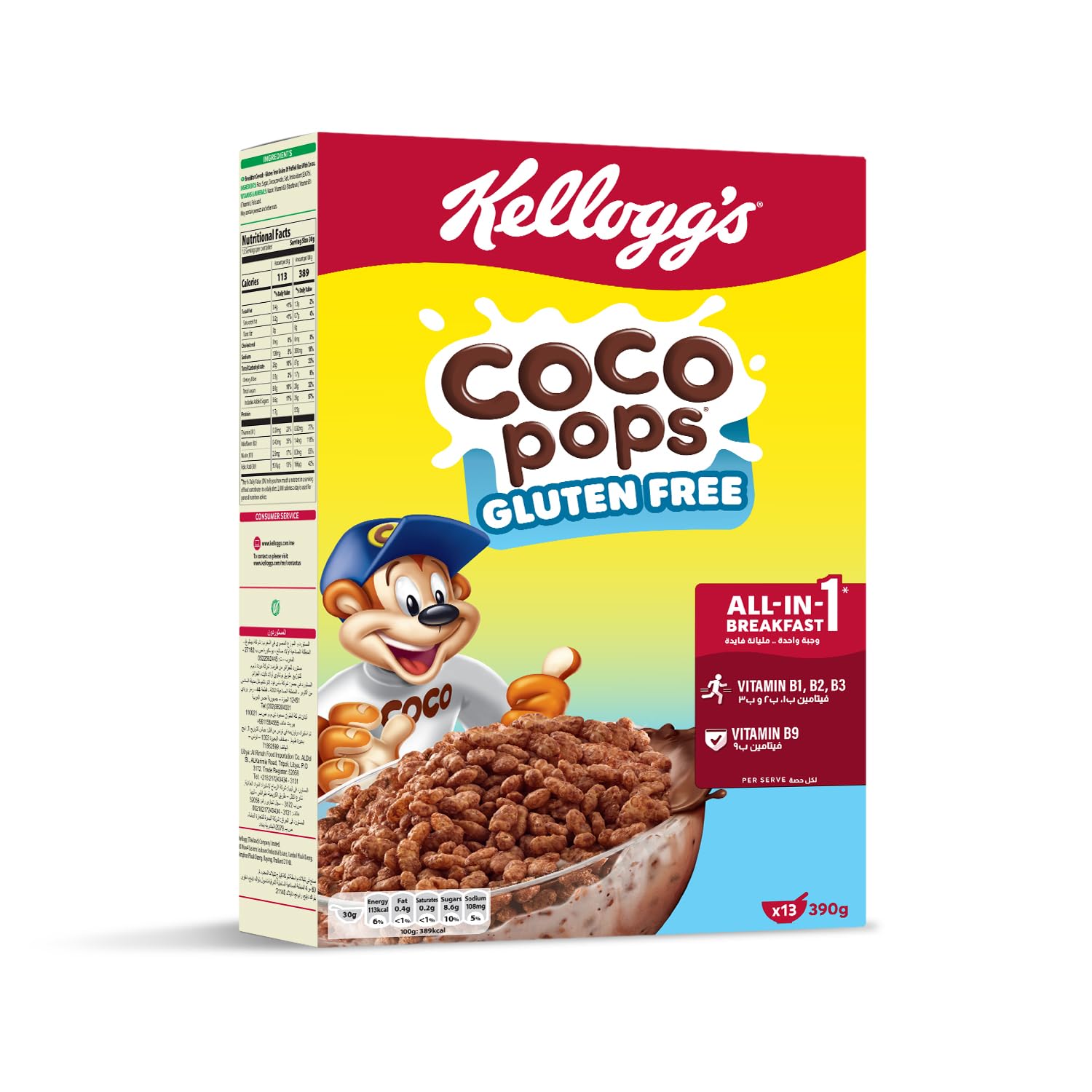 COCO POPS GLUTEN FREE 390GR
