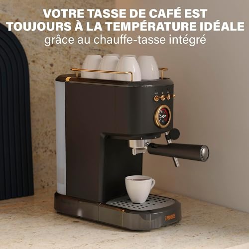 Princess Macchina per Espresso, 1100W, 20 Bar, Scalda Tazze, Beccuccio a Vapore, Serbatoio 1,2L, Per Caffè Macinato e Capsule, Facile da Pulire, Spegnimento Automatico, 01.249417.01.001 - 5