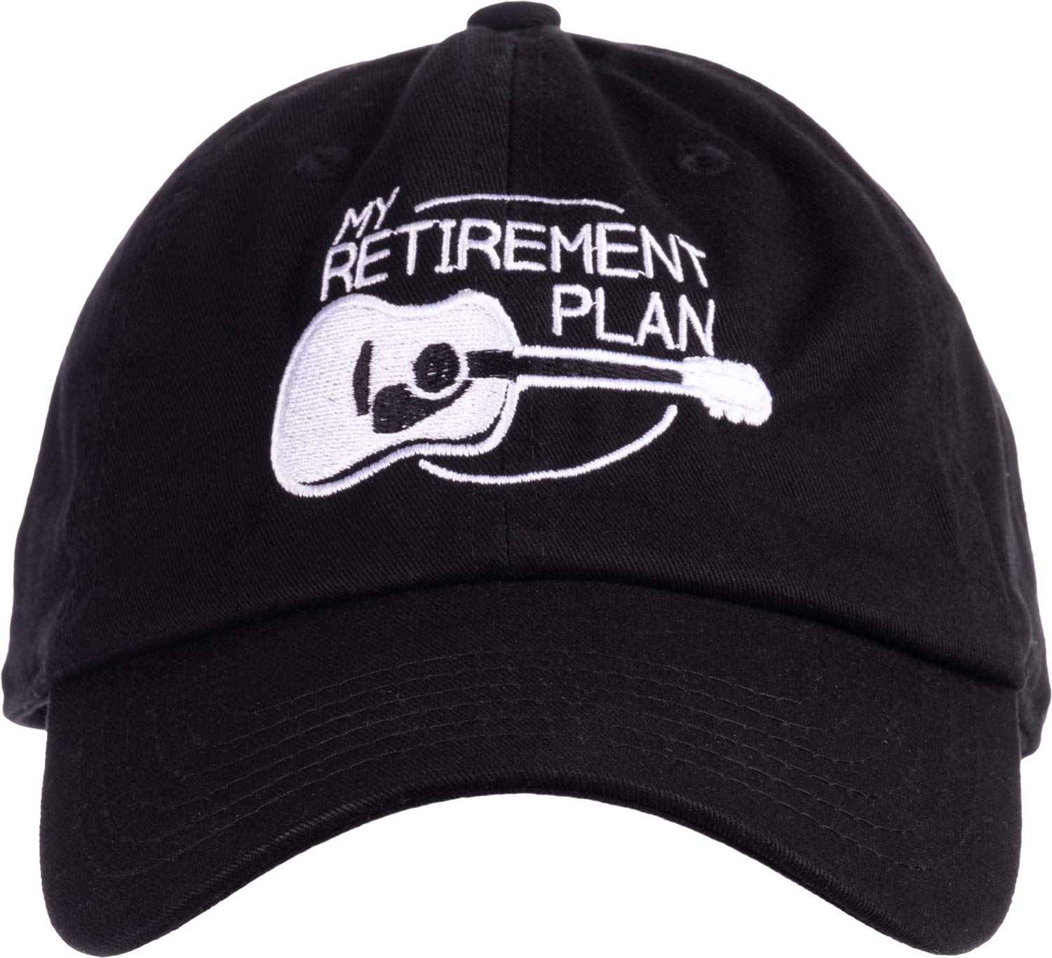 Ann Arbor T-shirt Co. My Retirement Plan (Guitar) | Funny Music Musician Humor Men Women Joke Baseball Dad Hat Black