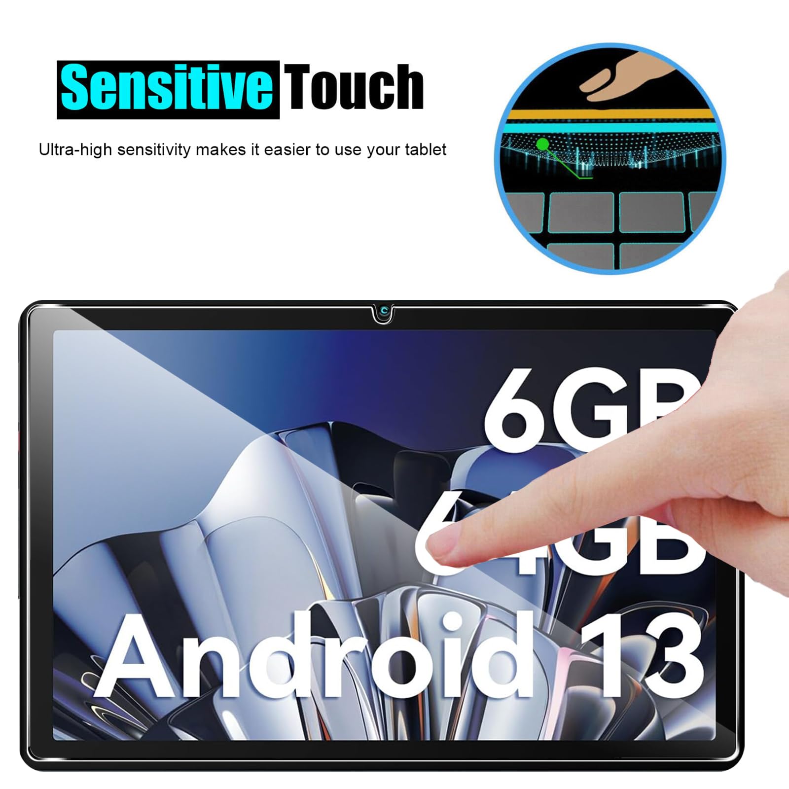 Pellicola Vetro Temperato Per HiGrace Tablet Bambini 7 Pollici - 2 Pezzi, Antigraffio 9H, Antimpronte - Foto 5