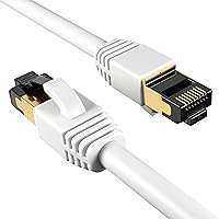 Vista 7 de Cables Direct Online Cable de Parche Ethernet SFTP Cat8 Amarillo de 7 Pies 40Gbps 2000Mhz Conexión Cobre Blindado 26AWG RJ45 Retrocompatible