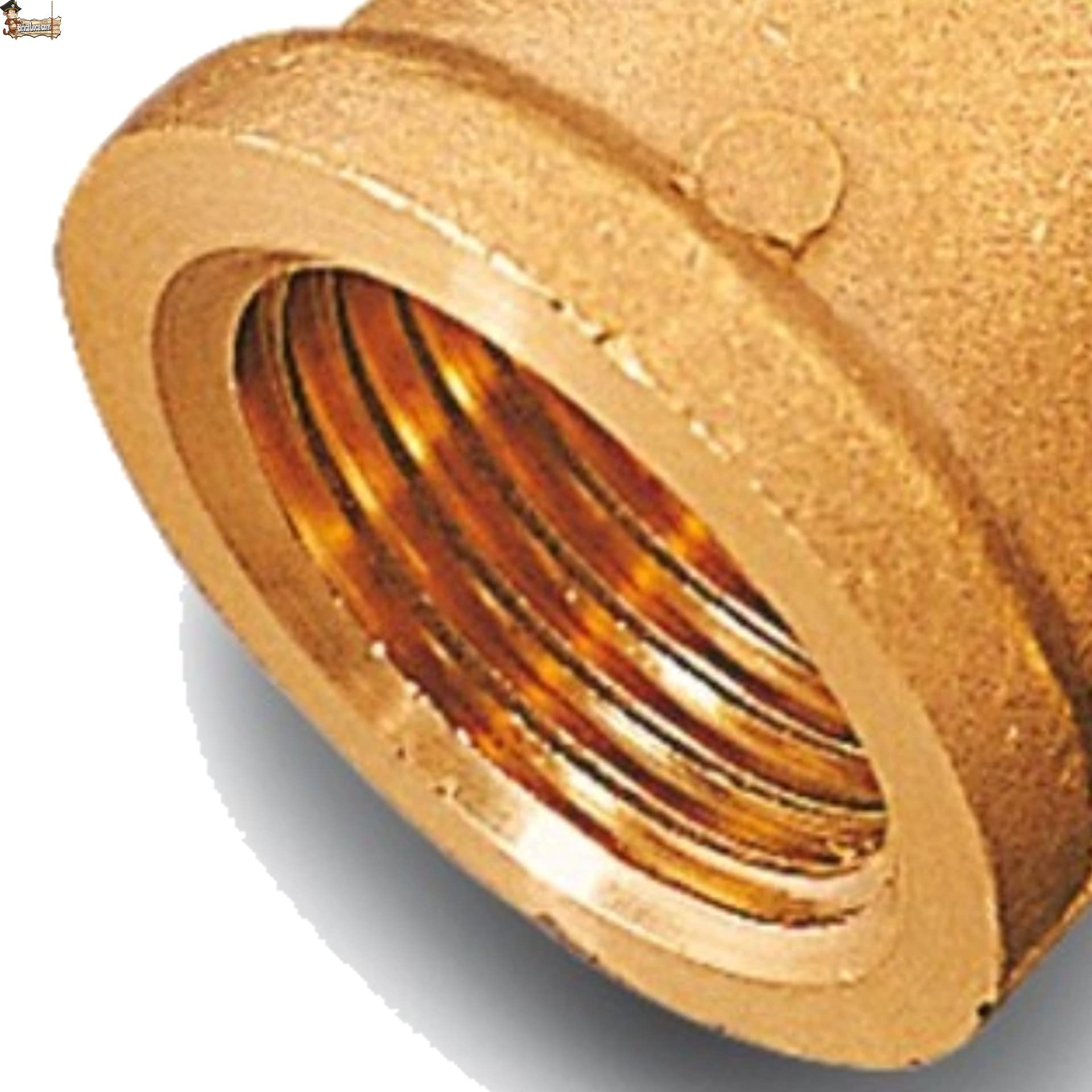 BricoLoco.com Coude en laiton double plomberie. Raccord fileté femelle - mâle BSP. Avec rouleau de papillon. Raccord de tuyau coudé à 90o. (Hembra 1-1/2" - mâle 1-1/2")