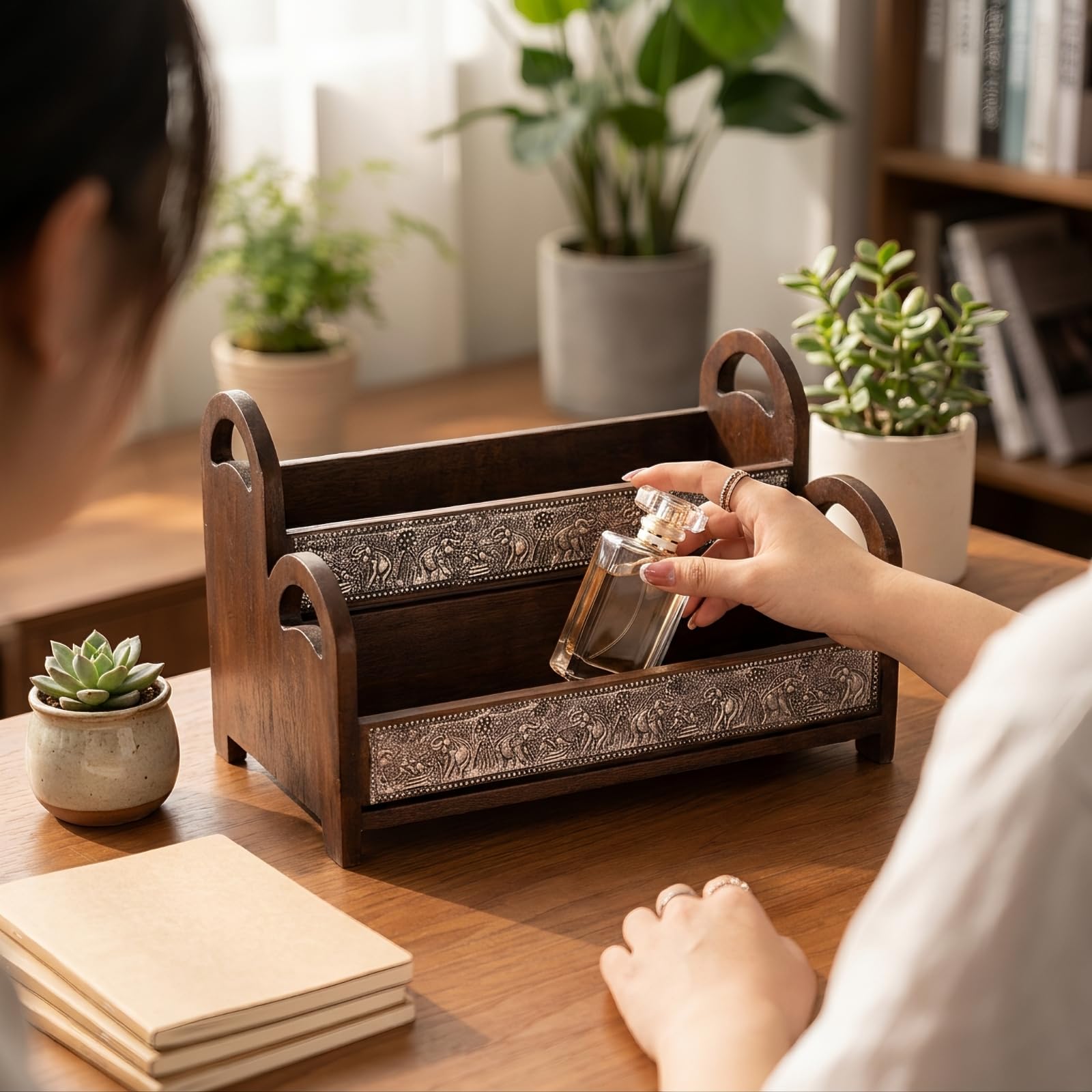 Présentoir En Bois Polyvalent Rangement, Une Couche