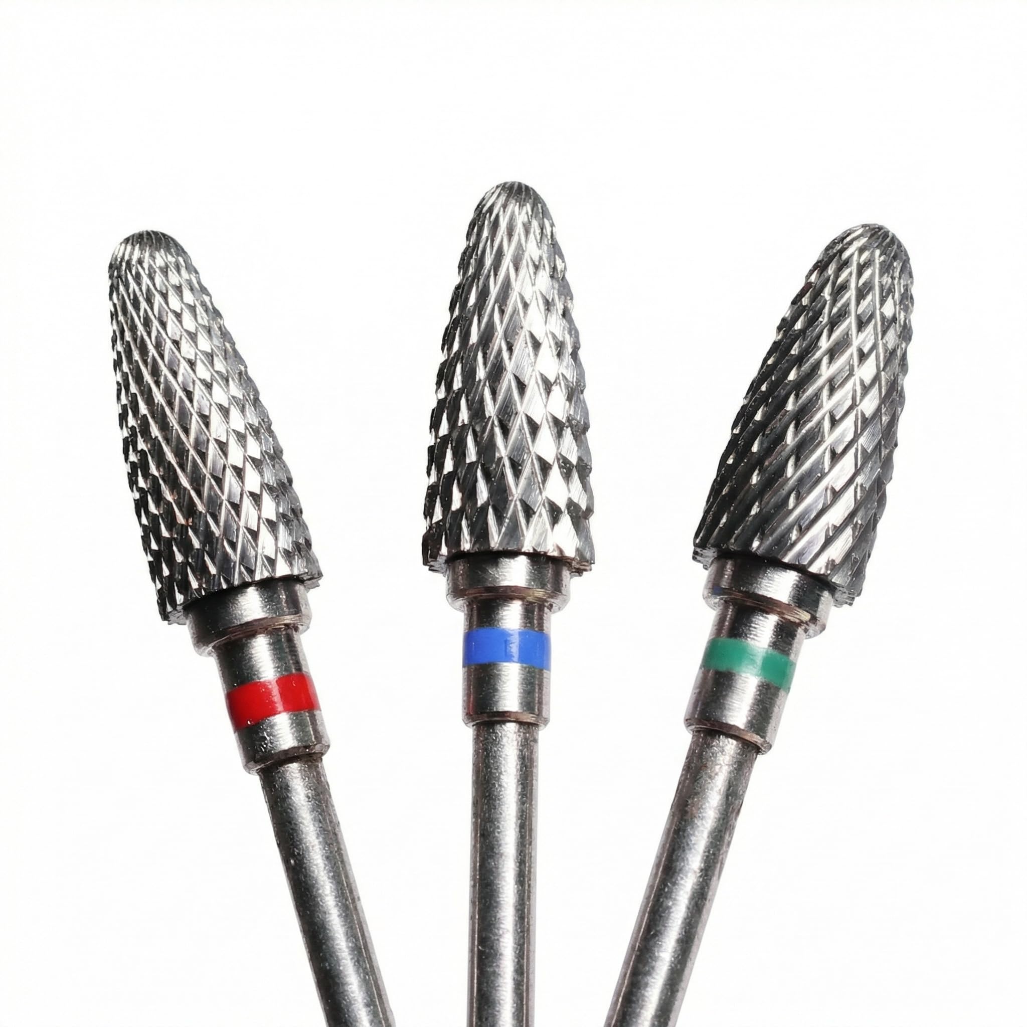 3 Pieces 5 in 1 Nail Drill Bits 3/32 Inch Professional Tungsten Nail File Bits 3/32 Inch Shank Size Drill Machine for Acrylic Nails,Manicure, Nail Art, Drill Machine, Both Left and Right Handed
