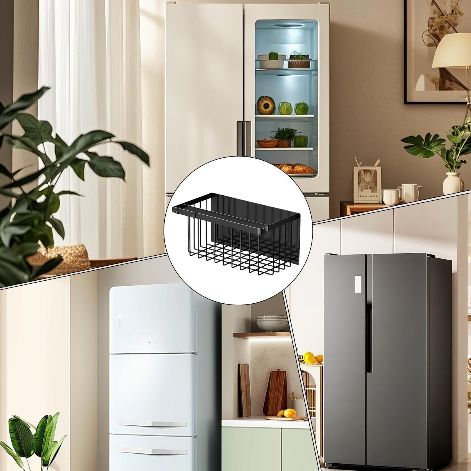 Magnetregal Am Kühlschrank Gewürzregal zur Küchenorganisation | Magnetischer Trocknerball-Halter Für Küche Zuhause Waschküche Balkon Wohnheim Schranktür Wohnmobil Und