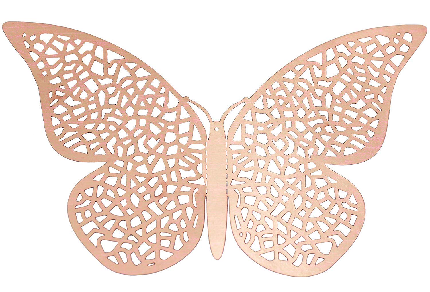 JUNI-H 36 Pièces 3D Papillons Décoratifs Papillon Autocollants Muraux DIY Art Stickers Chambre Bébé Décor Stickers Amovible Décoratifs Papier Peint Muraux (Rose Rouge)