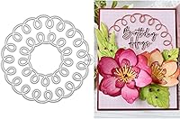 Vista 16 de DzIxY Hermosas flores con borde de encaje de corte de metal para kit de fabricación de tarjetas, juegos de troqueles de papel en relieve, plantillas