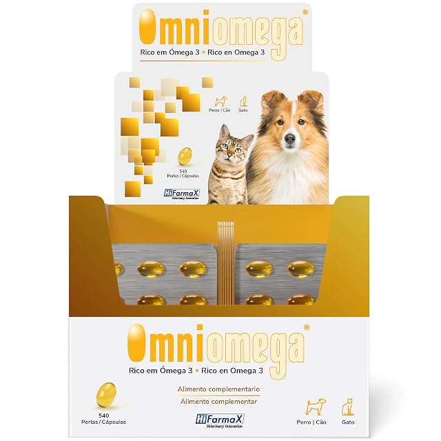 Omniomega Hifarmax - Vitaminas para Perros y Gatos, Suplemento Omega 3 con Vitamina E