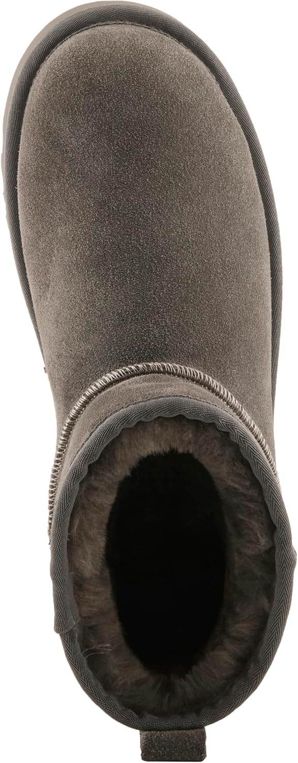 L'Artiste BRANDAI Shearling-Lined Ankle Boot – Embossed Leather & Suede Slip-On with Whipstitch Detail