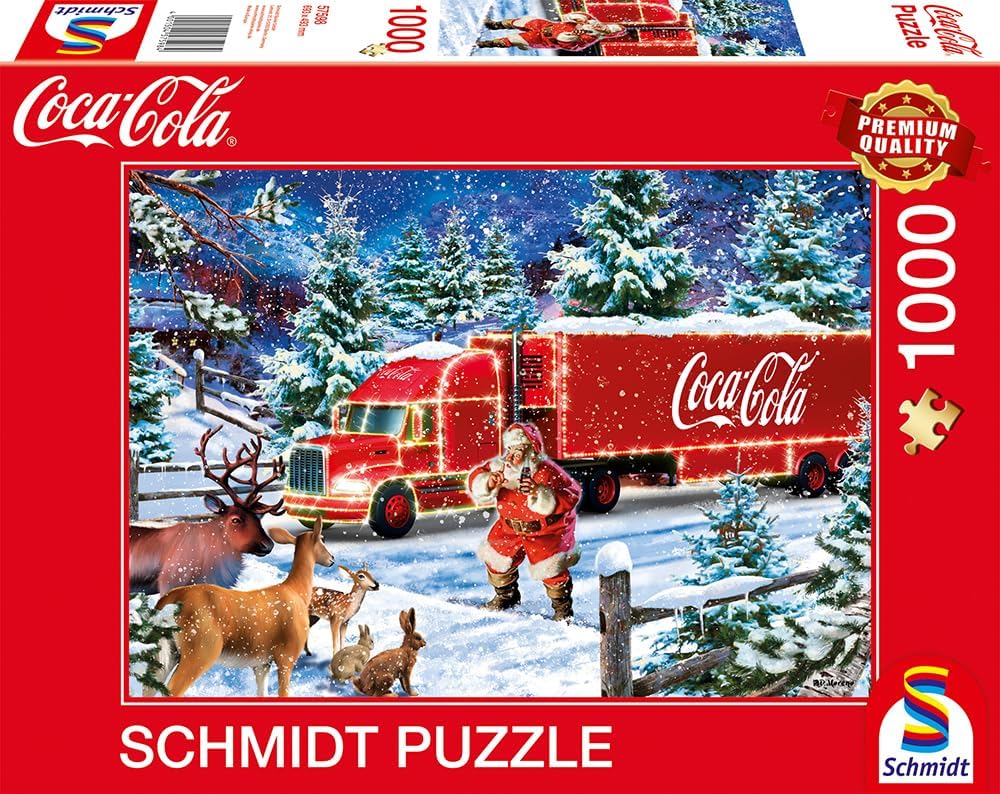 Schmidt Spiele 57598 Coca Cola Christmas Truck 1000 Piece Puzzle