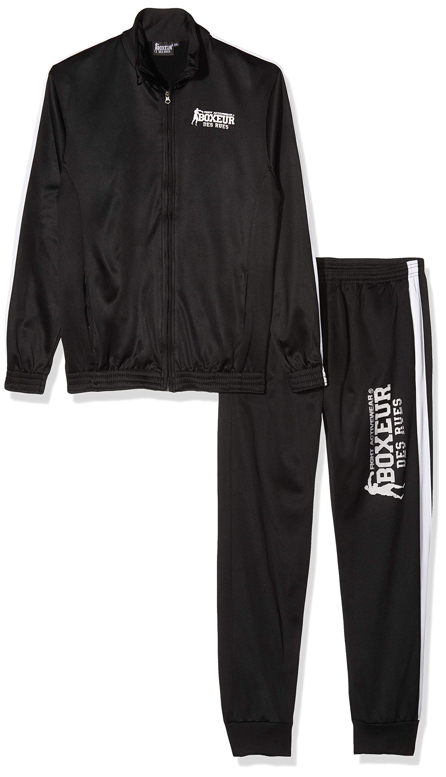 Boxer des Rues, Men's Training Suit, Mens, BXS-T109, Black, XS