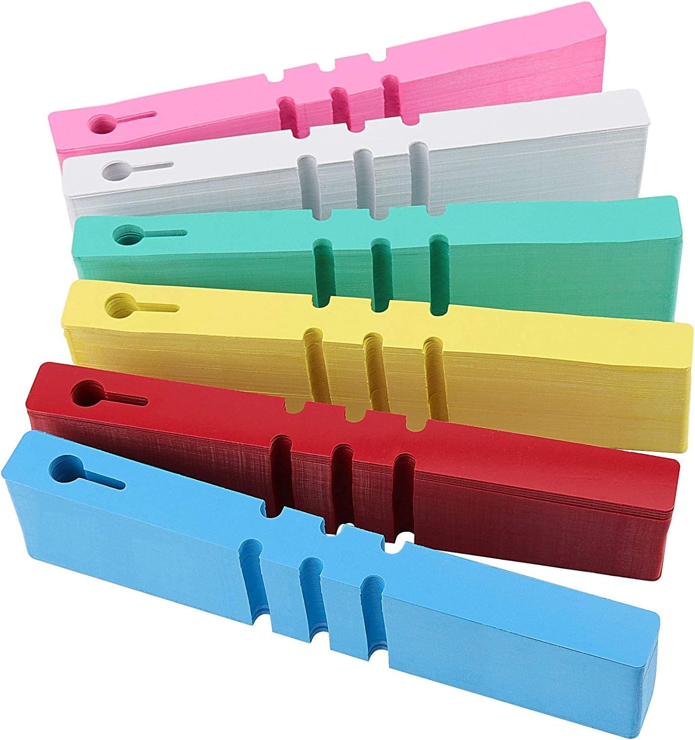 ZOENHOU 1200 PCS 6 Colors Plastic Plant Tags, Adjustable Wrap Around Plant Hanging Tree Tags Nursery Garden Labels, Plant Labels for Garden