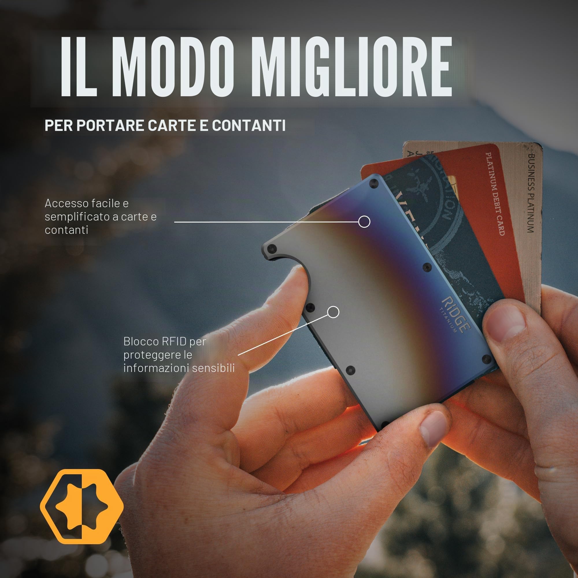 The Ridge Minimalist Slim Wallet For Men Cash Strap