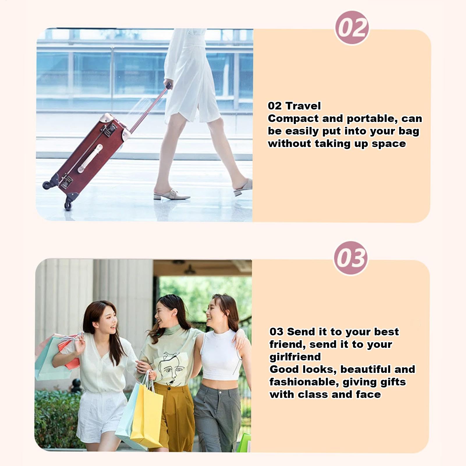 Retractable Makeup Brush - Travel Powder Brush | Portable Face Brush With Lid | Compact Powder Brush | Retractable Powder Brush For Foundation, Blush, Bronzer, & Powder, Travel Friendly