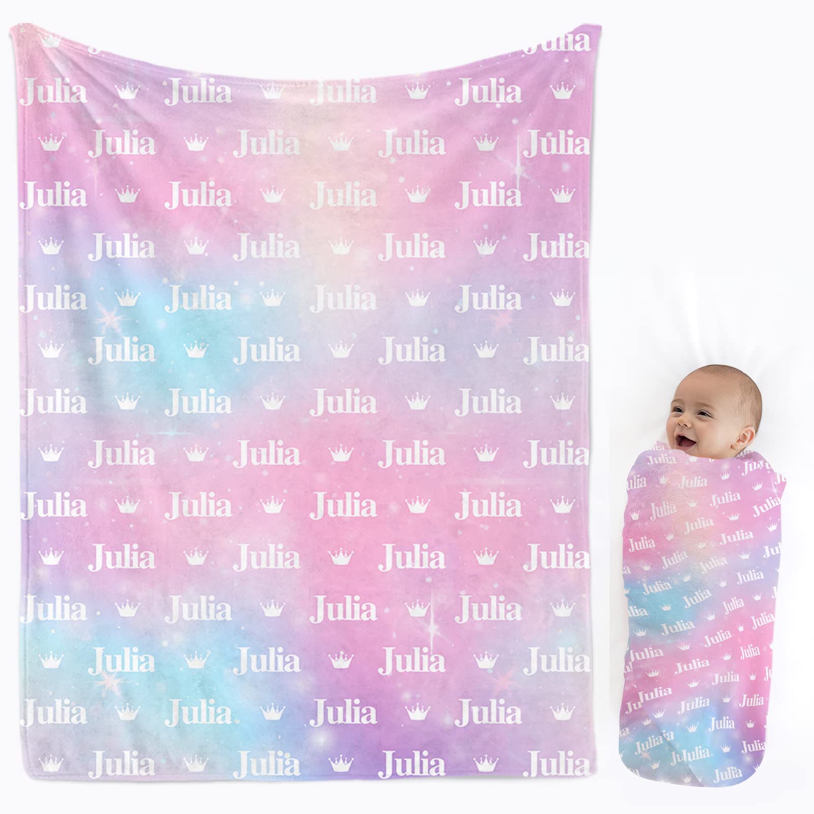 Yoke Style Personalized Blankets For Kids, Custom Baby...
